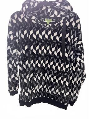 Vera Bradley Cozy Fleece Hoodie - Geometric Pattern - Size M